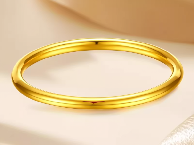 黄金软手镯图片