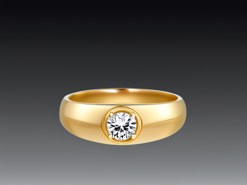 爱心戒指黄金图片